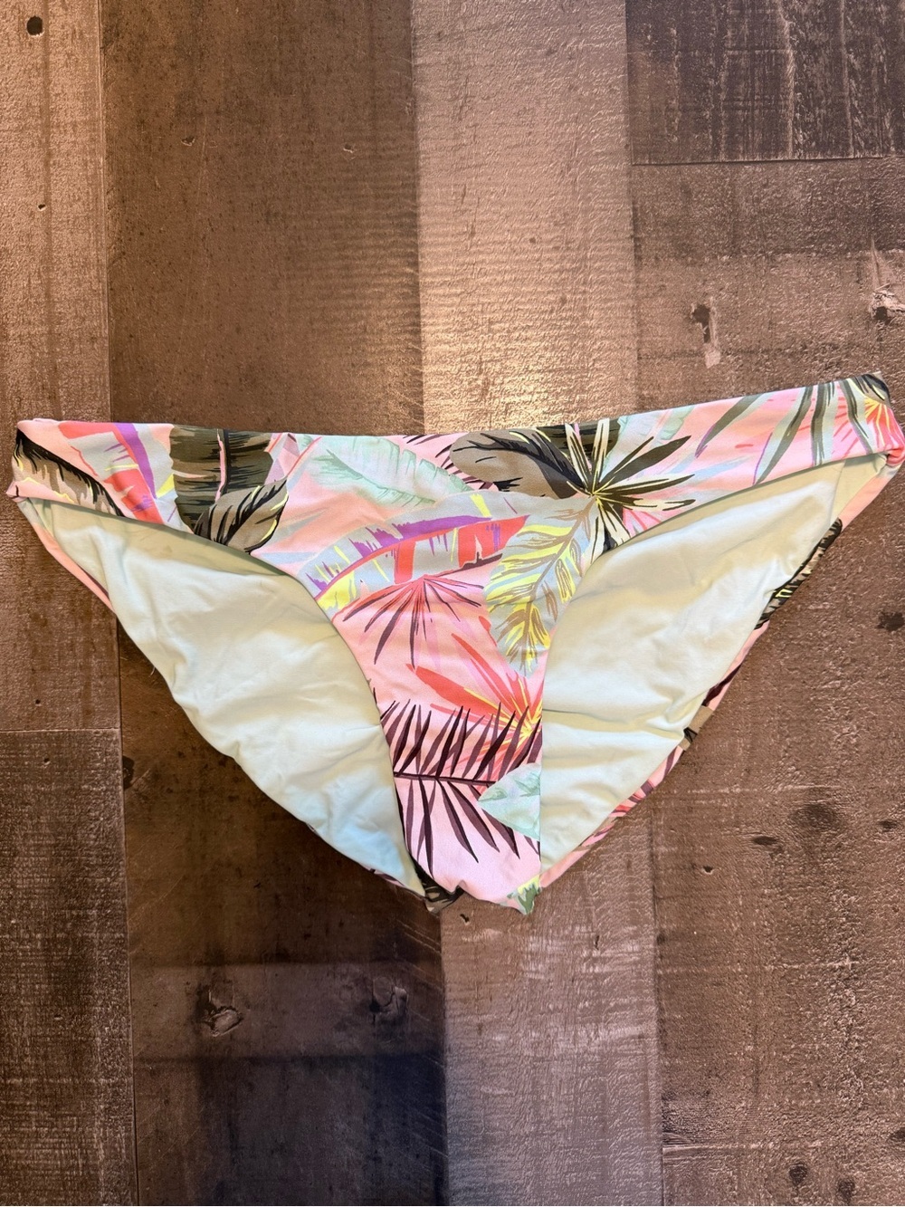 PILYQ Tropical Print Bikini Bottom size Large